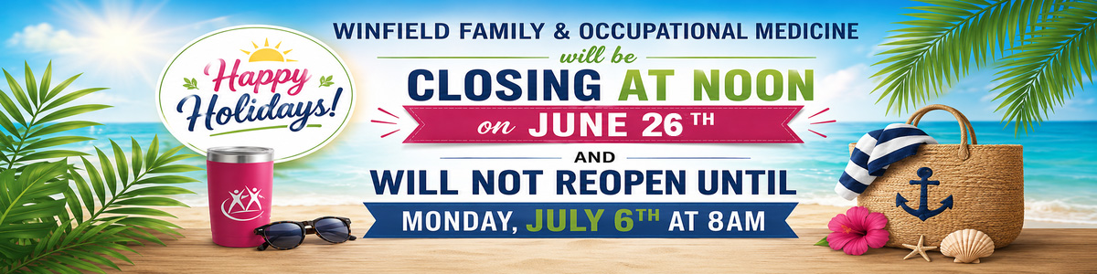 Vacation closing announcement
